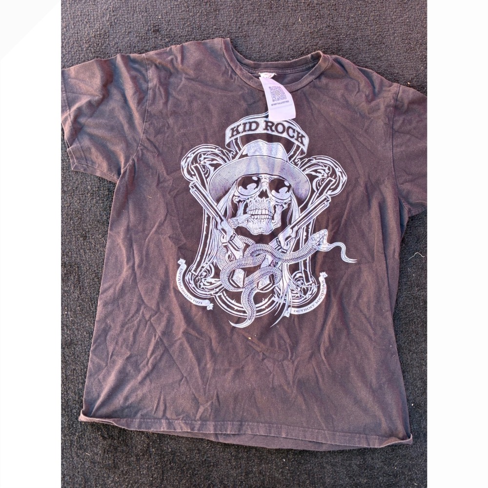 Kid Rock Born Free Tour 2011 Graphic T-Shirt XL Black Detroit Michigan Concert